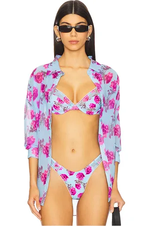 For Love & Lemons Floral Stems Button Down Top
