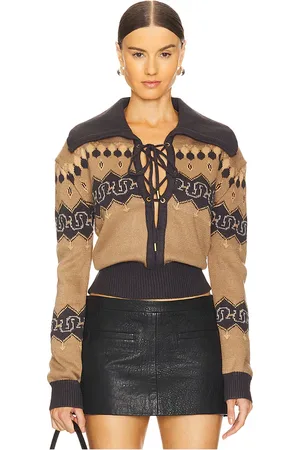 Understated Leather Nordic Cowboy Sweater