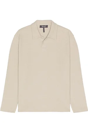 WAO The Textured Long Sleeve Polo