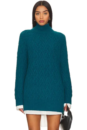525 America Natasha Cable Oversized Pullover Sweater
