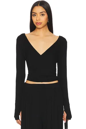 Michael Lauren Aziel Long Sleeve Cross Front Top