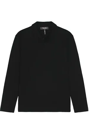 WAO The Textured Long Sleeve Polo