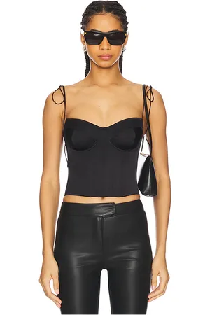 GOOD AMERICAN Satin Bustier Top