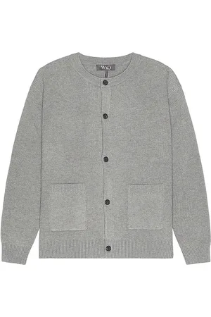 WAO Wool Blend Round Neck Cardigan