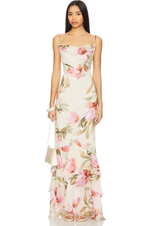 ROCOCO SAND Cowl High Low Maxi Dress