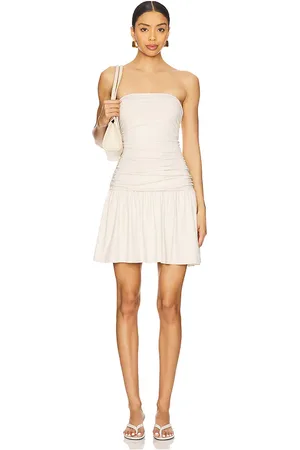 Susana Monaco Tube Gathered Flared Dress