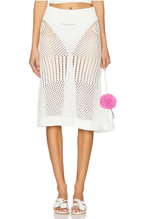 Frankies Bikinis Orchard Crochet Midi Skirt