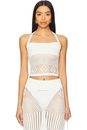 Frankies Bikinis Orchard Crochet Halter Top