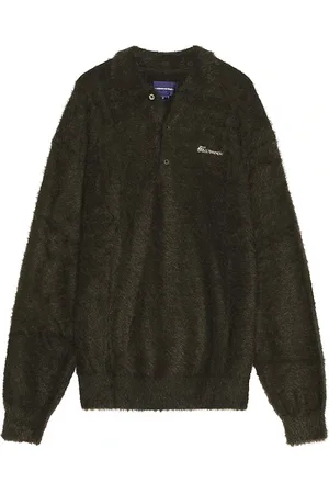 This Is Never That Logo Shaggy Knit Polo