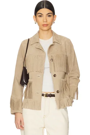 GRLFRND Joni Suede Fringe Jacket