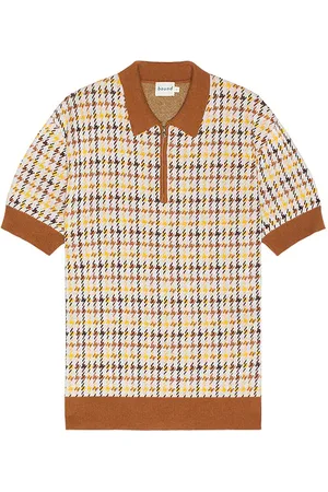 Bound Finn 1/4 Zip Dogtooth Knit Polo