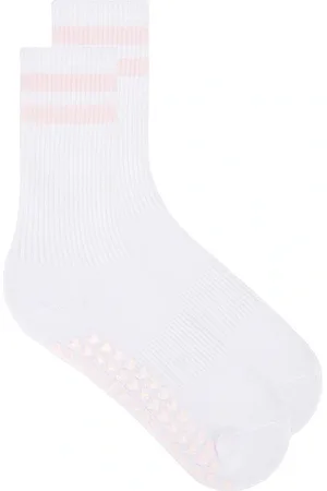 WellBeing + BeingWell Striped Tube Grip Sock