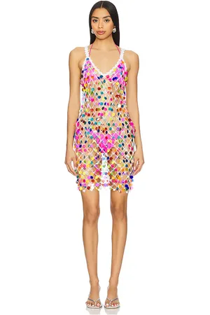 Milly Sequin Crochet Mini Dress