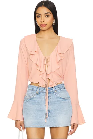 MORE TO COME Denise Ruffle Tie Top