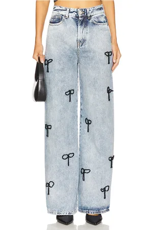 VIVETTA Boyfriend Jeans With Bow Embroidery