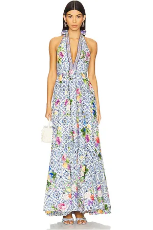 Camilla Ruffle Hem Halter Dress