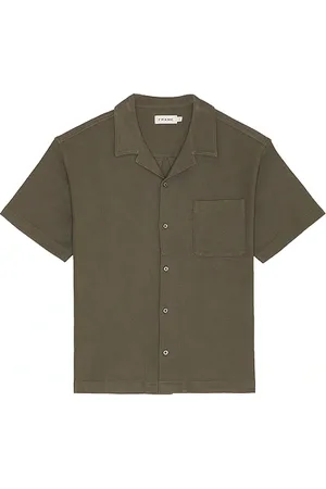Frame Jacquard Relaxed Camp Collared Shirt