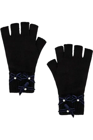 Lele Sadoughi Bow Embellished Fingerless Gloves