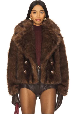 Adrienne Landau The Cornelia Faux Fur Peacoat