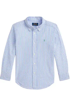 Ralph Lauren Kids Long Sleeve Seersucker Sport Shirt