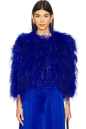 ALICE+OLIVIA Kidman Feather Jacket