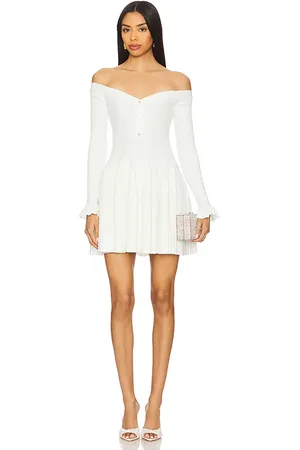 Self-Portrait Ribbed Knit Mini Dress
