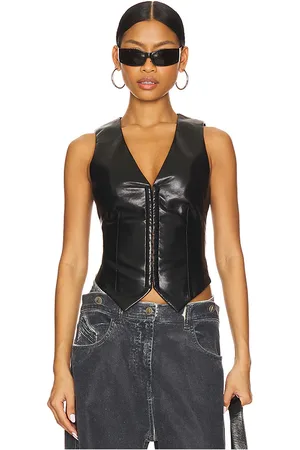 Camila Coelho Roz Faux Leather Vest