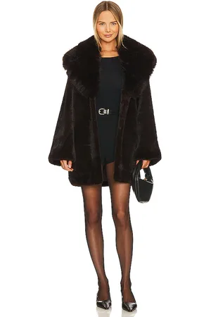 Adrienne Landau Faux Fox & Mink Coat
