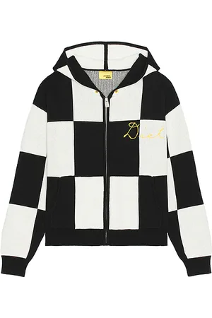 Diet Starts Monday Checkered Jacquard Full Zip Hoodie