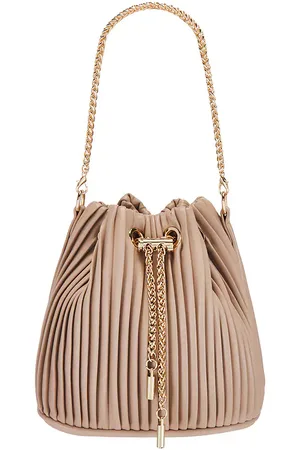 Olga Berg Remi Pleated Drawstring Bag