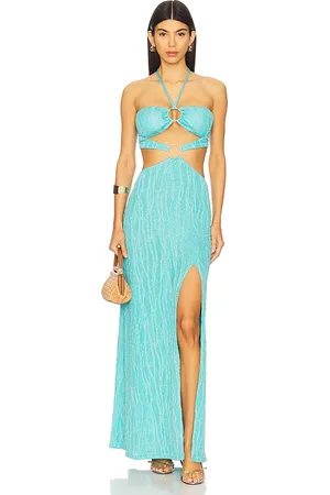 Luli Fama Double Loop Bandeau Long Dress