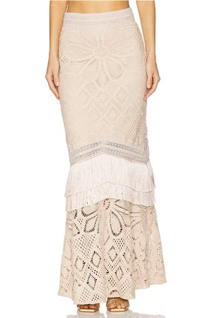 PATBO X Camila Coelho Flower Crochet Skirt