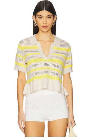 Cinq A Sept Elvire Knit Polo Pullover