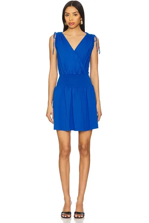 Bobi Surplice Smocked Waist Dress