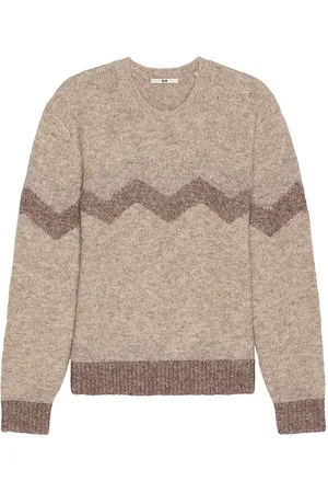 NEUW Intarsia Zig Zag Crew Neck Sweater