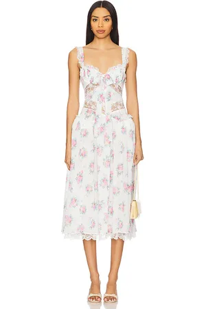 For Love & Lemons Doily Bouquet Midi Dress