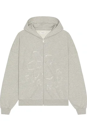 FLÂNEUR Blossom Patches Zip-Up Hoodie