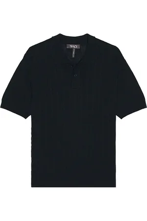 WAO Cable Knit Short Sleeve Polo