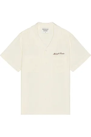 Midnight Striped Camp Collar Shirt