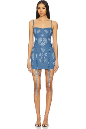 Leslie Amon X REVOLVE Lace Up Denim Mini Dress