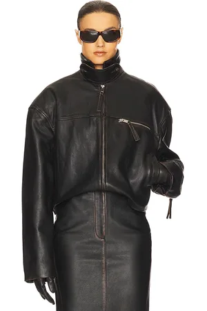 Helsa The Leather Oversized Moto Jacket