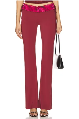 DANIELLE GUIZIO Ruched Side Tie Stretch Pant
