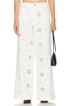 For Love & Lemons Daisy Eyelet Baggy Jean