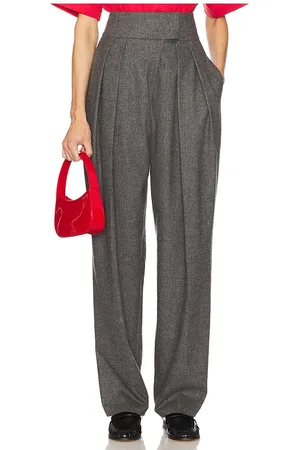 Helsa The Tweed High Waisted Pleated Trouser