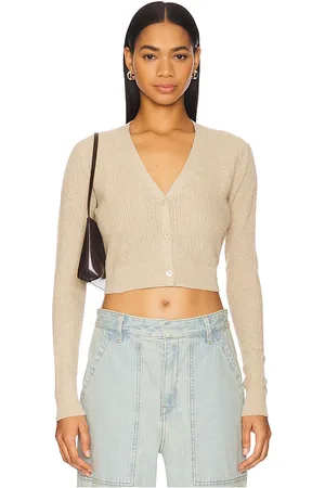 ENZA COSTA Cropped V Neck Cardigan