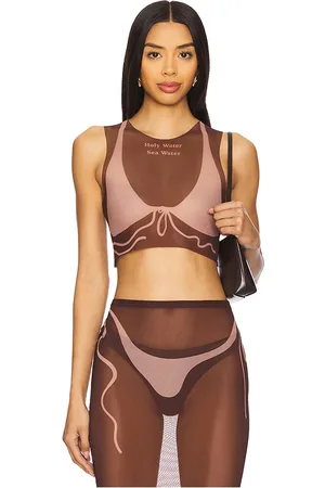 DI PETSA Tan Lines Mesh Crop Top