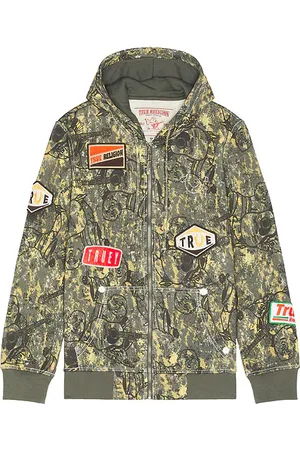 True Religion Patch Buddha Camo Big-T Zip Hoodie