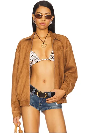 MORE TO COME Bella Faux Suede Fringe Jacket