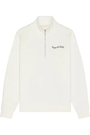 Museum of Peace and Quiet Wordmark Quarter Zip Up Sweater