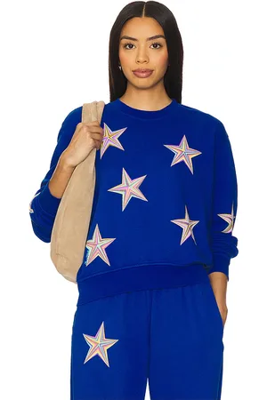 LAUREN MOSHI Spalding Color Pinwheel Stars Crop Pullover